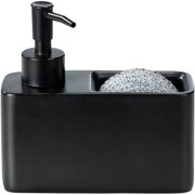 Wenko Dozownik detergentu z miejscem na gąbkę Resa, czarny