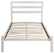 Metalowa rama łóżka Bella ze stelażem w prezencie, dostępne w kilku wymiarach i kolorach-90x200 cm-owa, biała