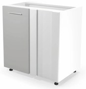 Szafka kuchenna narożna 100(80) VENTO DN-100/82 jasnoszary połysk HALMAR