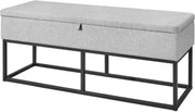 Ławka z przestrzenią do przechowywania TAURO 112x48 cm, szara