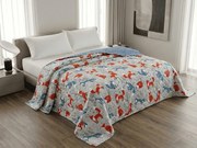 Narzuta na łóżko FOXIVA szara, 100% bawełna Rozmiar: 170 x 210 cm