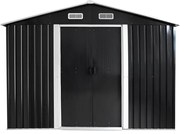 Wiata ogrodowa ze stali galwanizowanej w kolorze szarym 8 m² - MANSO