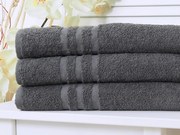 Dziecięcy ręcznik LINEA 30x50 cm antracytowy, 100% bawełna