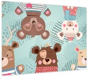 Obraz - Wesołe niedźwiadki (70x50 cm)