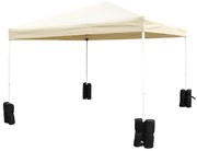 Outsunny ciężarki do stabilizacji namiotu imprezowego czarne składane pawilony zestaw 4 sztuki | Aosom PL