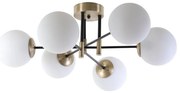 Lampa sufitowa w biało-złotym kolorze ze szklanym kloszem ø 15 cm Dolunay – Opviq lights