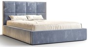 Welurowe pikowane łóżko w kolorze jasny błękit 5 rozmiarów W3-F02