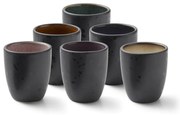 Czarne filiżanki zestaw 6 szt. na espresso ceramiczne 100 ml Gastro Black/Mix – Bitz