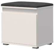 Szafka na buty z siedziskiem SINGAPUR 50 biała/szara MEBLOWA 1