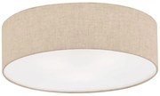 Beżowa lampa sufitowa z tekstylnym kloszem ø 40 cm Thor – Fischer &amp; Honsel