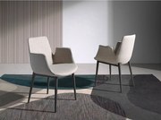 Szare krzesło z tkaniny 4002 ANGEL CERDA