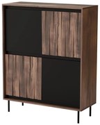 Orzechowa wysoka komoda na nóżkach E5-F96