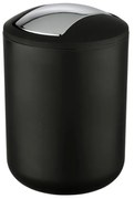 Czarny kosz na śmieci Wenko Brasil S, wys. 21 cm
