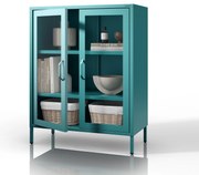 Witryna przeszklona niska morska: Modern GINA, 800 x 1015 x 400 mm