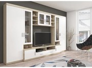 Meblościanka PARIS pojemna i funkcjonalna z szafką rtv i pólkami zestaw mebli 3 wzory