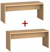 Ławka szatniowa 1+1 GRATIS, 1000 mm, buk