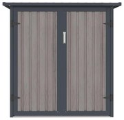 Schowek na rowery z metalu/ocynkowanej stali z efektem drewna 2,8 m² na 2 rowery - NIKI