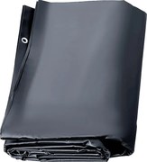 Bezpieczny Pokrywa Pływalni SucceBuy Zasypanych, 305 x 567 cm, Solidne PVC z Otworami Drenażowymi, Ciemnoszare