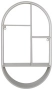 Jasnoszara wielopoziomowa metalowa półka 35 cm Feira – House Nordic