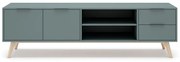 Szarozielona szafka pod TV 180x53x40 cm Pisco – Marckeric