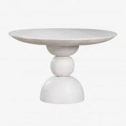 Okrągły Stół Jadalniany Ø120 Cm Z Drewna Mango Betsabe Madera Blanca - Sklum