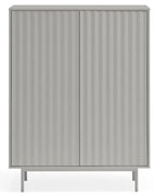 Szara wysoka komoda 97x130 cm Sierra – Teulat
