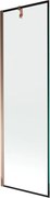 Mexen Next parawan nawannowy 1-skrzydłowy 60 x 150 cm, czarna ramka, różowe złoto - 895-060-000-00-70-60
