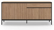 Niska komoda w dekorze dębu 180x80 cm Lorenza – Marckeric