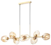 Redo 01-2621 - Żyrandol na lince PIERCE 8xE27/42W/230V złoty/dym