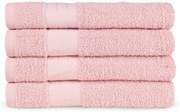 Różowe bawełniane ręczniki frotte zestaw 4 szt. 50x100 cm – Good Morning