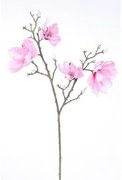 Sztuczny kwiat Magnolia jasnoróżowy, 86 cm