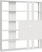 Regał otwarty Kato M z panelem TV Frassino biała