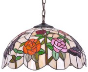 Lampa wisząca witrażowa z dekoracyjnym kloszem - A655 S8-P31