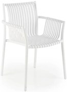 Białe sztaplowane krzesło ogrodowe W6-G62
