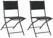 Czarne składane krzesła do ogrodu M1-P27