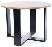 Ława EGOA 65x65 dąb wotan/czarny SIGNAL