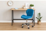 Zestaw do biura stół TAYLOR SONOMA 100x50 cm + krzesło biurowe AVOLA VELVET krolewski niebieski