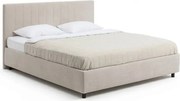 Beżowe tapicerowane łóżko dwuosobowe c 160x200 cm Myra Slim Line – Bonami Selection