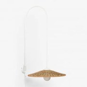 Lampa Ścienna Zewnętrzna Sopant Wykonana Z Żelaza I Syntetycznego Rattanu Biała & ↑100 Cm - Sklum