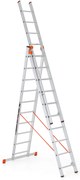 Aluminiowa trójczęściowa drabina ALVE PREMIUM z stopniami, 3x8 szczebli, długość 5,25 m