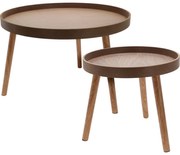 Zestaw stolików konferencyjnych, ciemny orzech, 2 szt.