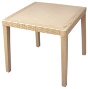 Stół ogrodowy Ratan Lux, 73 x 75,5 x 75,5 cm,szampan