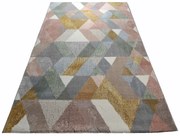 Dywan nowoczesny Pleasure Trójkąty wielokolorowy 80 cm x 150 cm