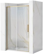 Drzwi Prysznicowe Przesuwne REA Rapid Slide 140 Złote Szczotkowane