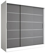 Szafa przesuwna biały + antracyt 200 cm B1-A81