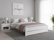 Łóżko IKAROS DOUBLE 120 x 200 cm, białe Stelaż: Bez stelaża, Materac: Bez materaca