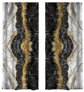 Czarno-złote zasłony zestaw 2 szt. 140x260 cm – Mila Home