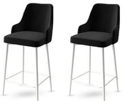 Zestaw krzeseł barowych Enox Black and White, 2 szt., 2 szt.