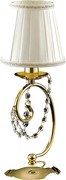 Lampa stołowa Magda 1-light z żelaza w kolorze złotym z abażurem H.27 Ø13 BL146-LT-OR-PAR