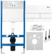 Stelaż zestaw podtynkowy K011A-Q do mis WC z przyciskiem T Białe Szkło
